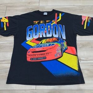 Jeff Gordon 1995 VTG NASCAR Mens Size 2XL Smokin The Competition T Shirt Black